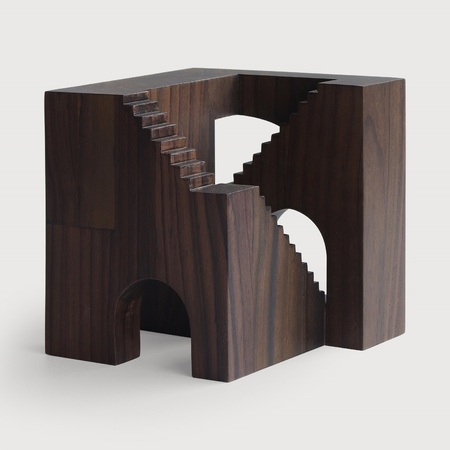 Cube Sculpture von Modern Shapes Editions - Varnished Rosewood