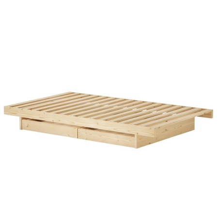 Karup Design Kanso Bed Roh 100, 140 x 200 cm, mit Schubladen