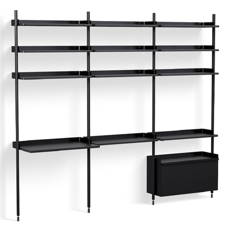 HAY Living Regalsystem Combination 23 - 3 Coloumns Pier von Hay PS Black , Black