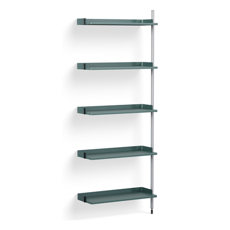 HAY Living Regalsystem Combination 110 - Add on Pier von Hay Blue, Clear anodized aluminium