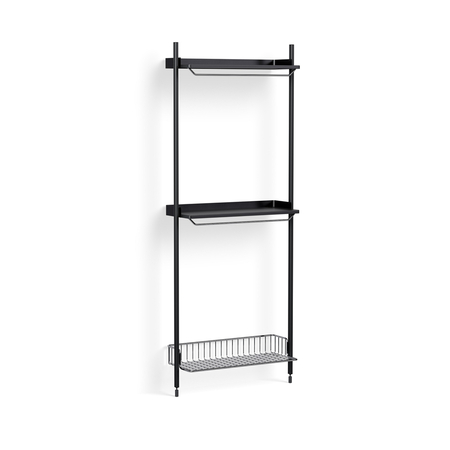 HAY Living Regalsystem Combination 1031 - 1 Column Pier von Hay Chromed wire shelf