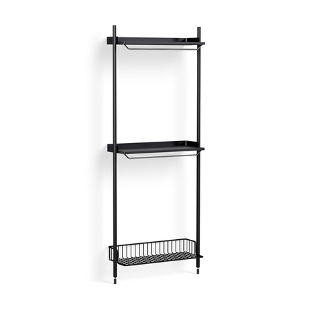HAY Living Regalsystem Combination 1031 - 1 Column Pier von Hay Chromed wire shelf