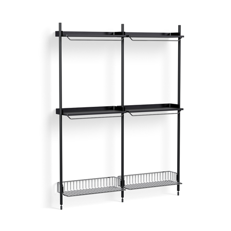 HAY Living Regalsystem Combination 1032 - 2 Column Pier von Hay Chromed wire shelf