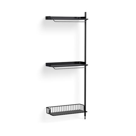 HAY Living Regalsystem Combination 1030 - Add On Pier von Hay Anthracite wire shelf
