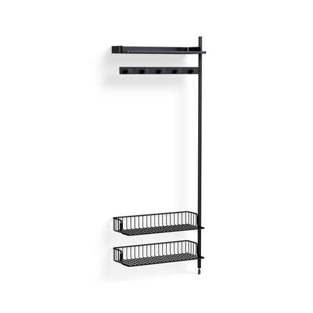 HAY Living Regalsystem Combination 1050 - Add On Pier von Hay Anthracite wire shelf