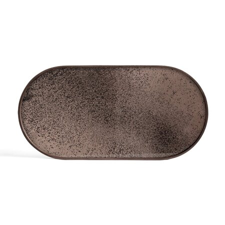 Ethnicraft Ovales Tablett Aged Bronze von Ehtnicraft L: 71 cm / W: 36 cm / H: 3 cm