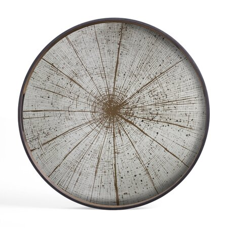 Ethnicraft Rundes Tablett Slice Light Aged von Ehtnicraft Ø48 cm / H: 4 cm