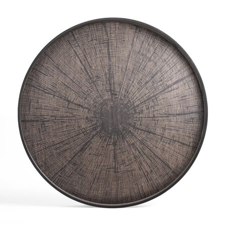 Ethnicraft Rundes Tablett Slice von Ehtnicraft Black XL