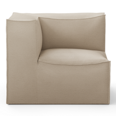 Ferm Living Catena Connecting Corner W: 95 cm / D: 95 cm, Natural - Rich Linen