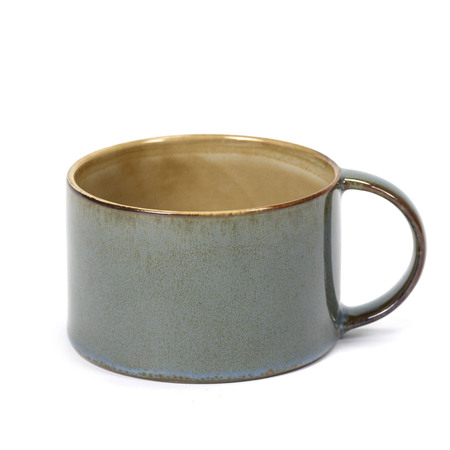 8er Set Kaffeetassen Terres De Rêves, rauchblau / hellgrau