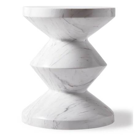 Pols Potten Marmorhocker ZigZag von Pols Potten Weiss