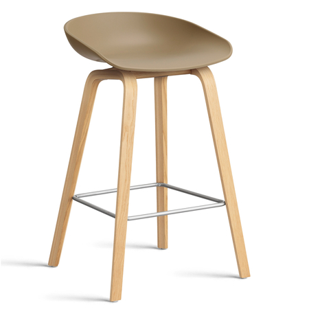HAY Living Niedrig Barhocker AAS 32 von Hay Clay 2.0, Water-based lacquered oak