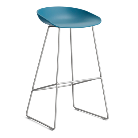 HAY Living Hoch Barhocker AAS 38 von Hay Azure blue 2.0, Stainless steel
