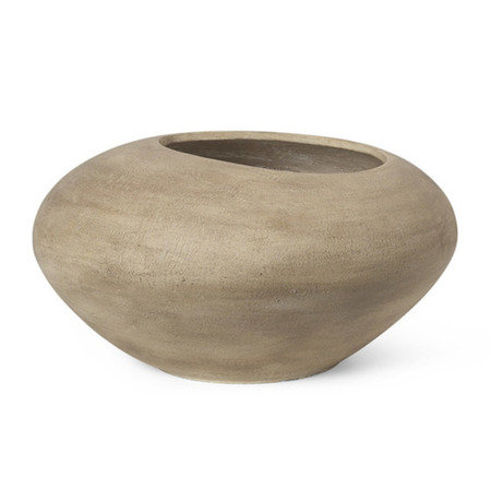 Ferm Living Blumentopf Dodu Pot von Ferm Living Low: L: 57 cm / W: 58 cm / H: 30.3 cm, Brown