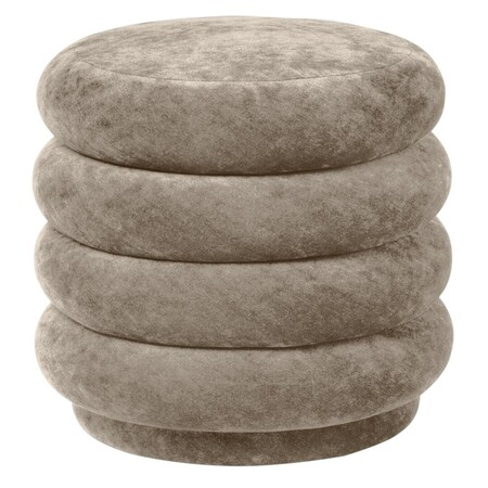Ferm Living Pouf Rund von Ferm Living Beige 26 - Faded Velvet