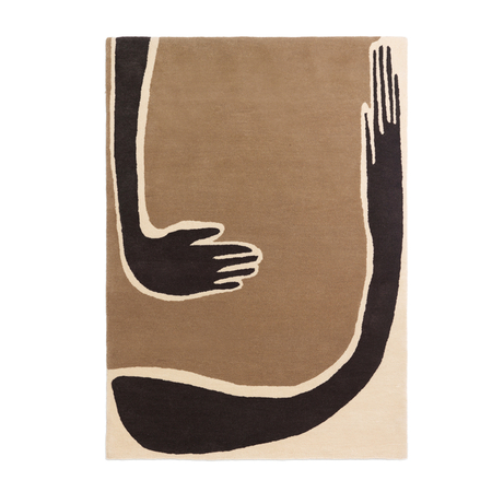 Ferm Living Getufterer Teppich Pose von Ferm Living L: 200 cm / W: 300 cm, Dark coffee / off white