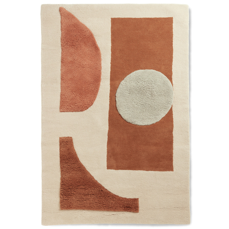 Ferm Living Teppich Bloco Tufted von Ferm Living Blush / Off White, Standard