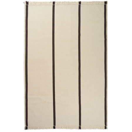 Ferm Living Teppich Calm von Ferm Living Off-White / Coffee, 200 x 300 cm