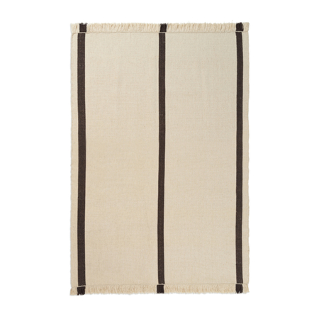 Ferm Living Teppich Calm von Ferm Living Off-White / Coffee, 200 x 300 cm