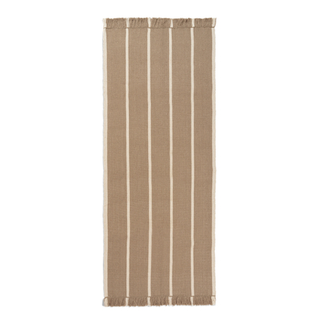 Ferm Living Teppichläufer Calm Kelim von Ferm Living Dark Sand / Off White