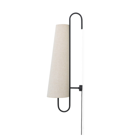 Ferm Living Wandleuchte Ancora 100  von ferm living Black / Natural