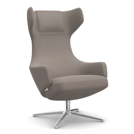 Vitra Grand Repos / Filzgleiter für Hartboden Gestein 12 - Credo, Aluminium poliert 03, H: 45 cm