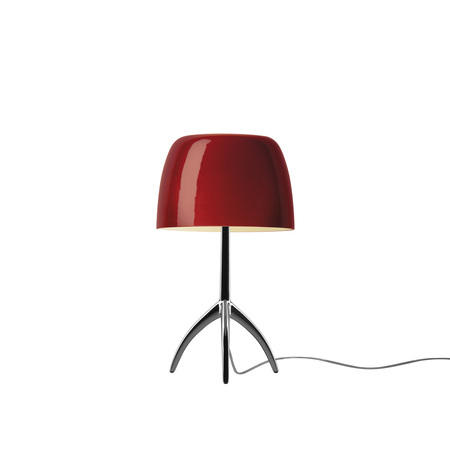 Foscarini Tischleuchte LUMIERE Piccola Chrom Schwarz von Foscarini Cherry