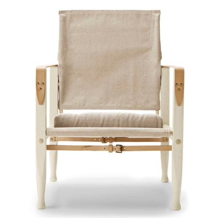 Carl Hansen & Søn KK47000 Safari Chair Nature - Canvas, Ash white oil oiled