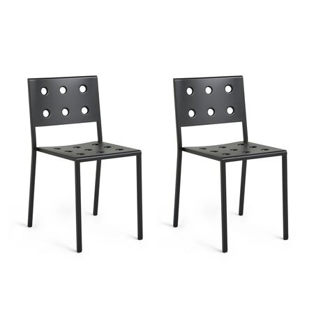 HAY Living 2er Set Dining Chair  Balcony von Hay Anthracite