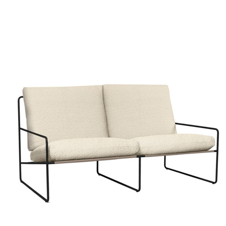 Ferm Living Desert 2-Seater Black, Off-White