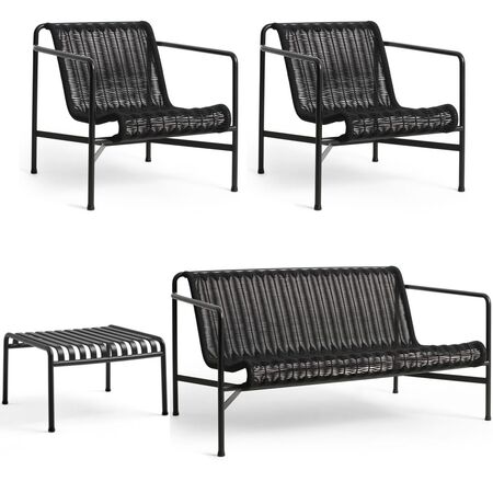 Palissade Cord im Lounge Set mit Lounge Sofa, Lounge Chairs und Ottoman von Hay