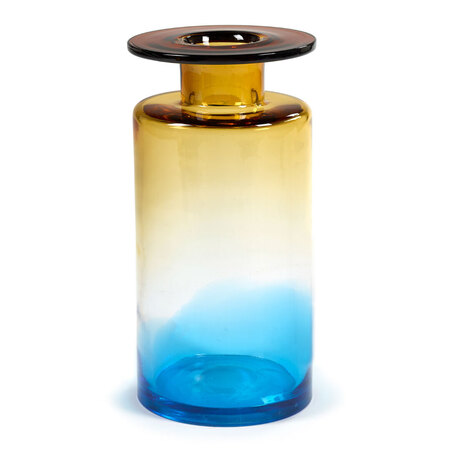 Serax  Vase Wind & Fire von Serax Blau-Amber, Gross