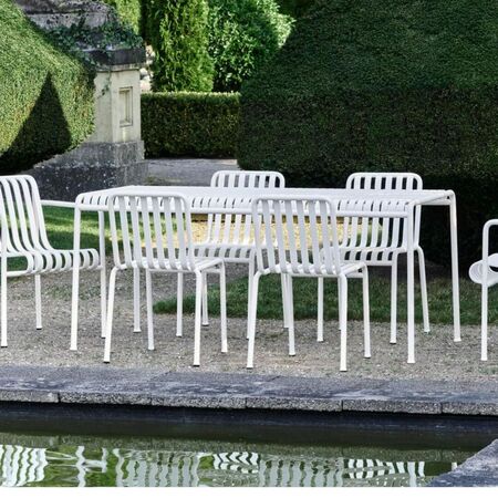 Palissade im 4er Set mit rechteckigem Tisch 