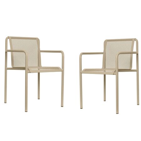 Ferm Living Gartenstuhl mit Armlehne Dapple im 2er Set von Ferm Living Cashmere