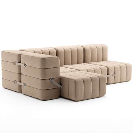 Ambivalenz Flexibles kleines Ecksofa Curt von Ambivalenz Beige gray - Dama