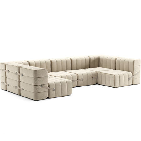 Ambivalenz Flexibles U-Sofa Curt von Ambivalenz Gray Beige - Jet 