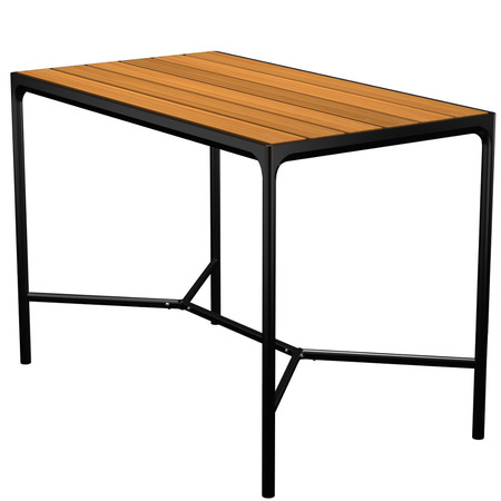 Houe Four Bartisch von Houe Bamboo / black aluminum