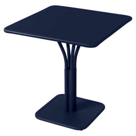 Fermob Kleiner Tisch Luxembourg 71 x 71 xm massive Platte von Fermob Abyss blue 92