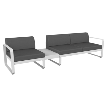 Fermob Lounge Zusammenstellung 1A Bellevie von Fermob Acapulco blue 21, Gray-white