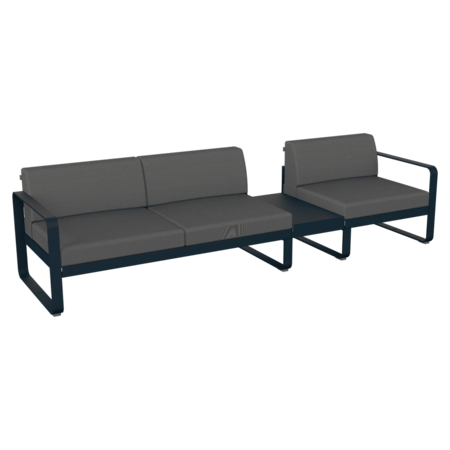 Fermob Lounge Zusammenstellung 1B Bellevie von Fermob Abyss blue 92, Graphite gray