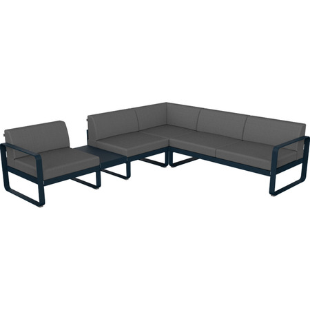 Fermob Lounge Zusammenstellung 3A Bellevie von Fermob Abyss blue 92, Flannel gray