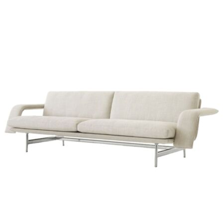 &Tradition 3 Sitzer Sofa Meantime AV31 von &Tradition Cream 210 - Ecriture, Polished aluminum