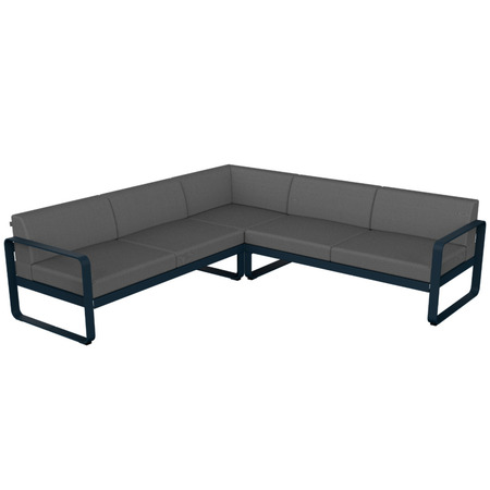 Fermob Lounge Zusammenstellung 2 Bellevie von Fermob Abyss blue 92, Flannel gray