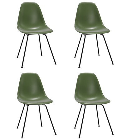 Vitra DSX Chair forest green, black powdercoated
