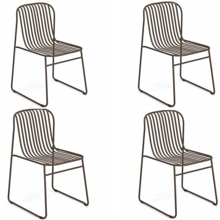 Emu_Riveira_Stuhl_41_Indischbraun_4er_Set