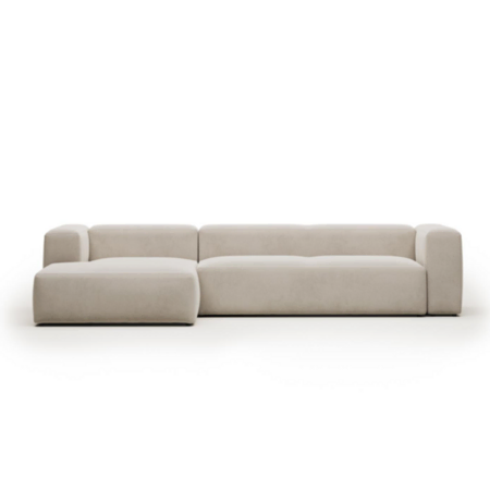 4 Sitzer Sofa mit Chaiselongue 'BLOK' von Kave Home