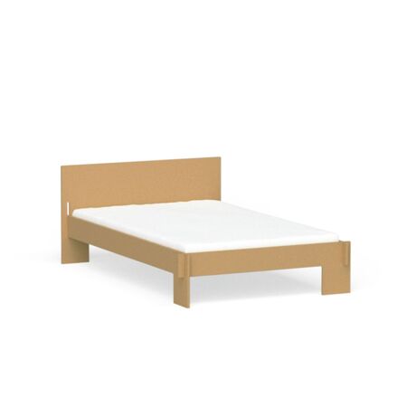 Nils Holger Moormann Bett 'Siebenschläfer' Birch plywood MDF Pure, W: 120 cm / D: 200 cm, With headboard