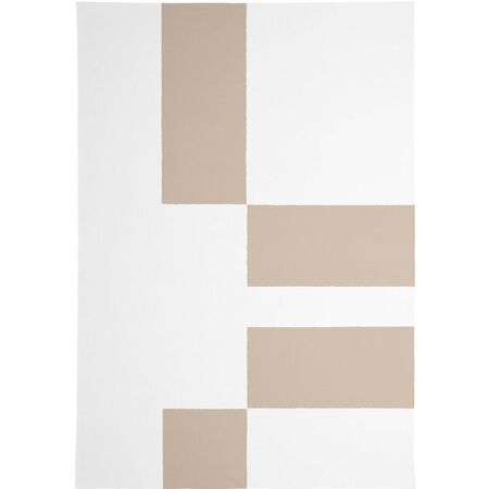 MAANA STUDIOS EF-DC003 Teppich von MAANA STUDIOS L: 140 cm / B: 100 cm, Wollweiss / Camel Beige