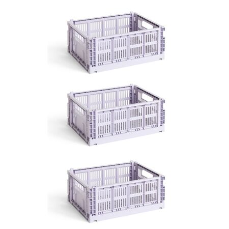 Hay HAY Colour Crate M Lavendel, B: 26.5 cm / L: 34.5 cm / H: 14 cm 