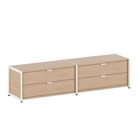 TIPTOE Kommode Unit 1 160 cm von Tiptoe 0 Schubladen / Türen, H: 50 cm, Cream White